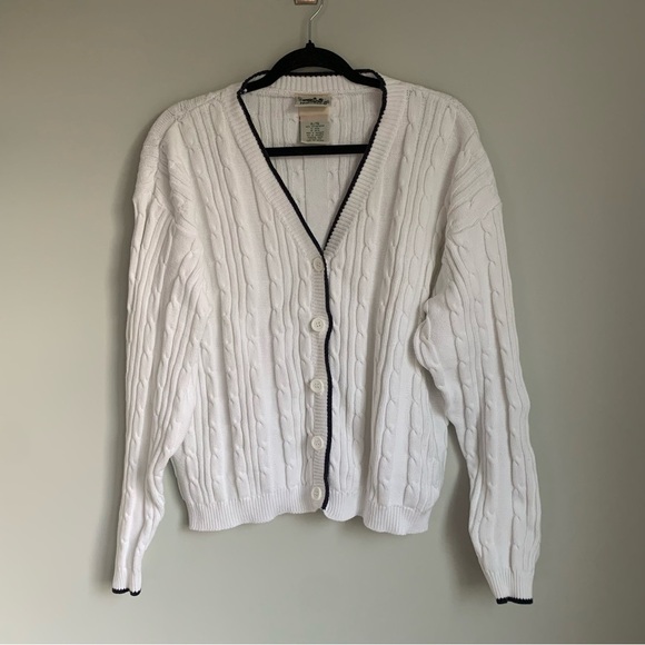 Northern Reflections Button Up Cable Knit Cardigan Sweater - Picture 3 of 8